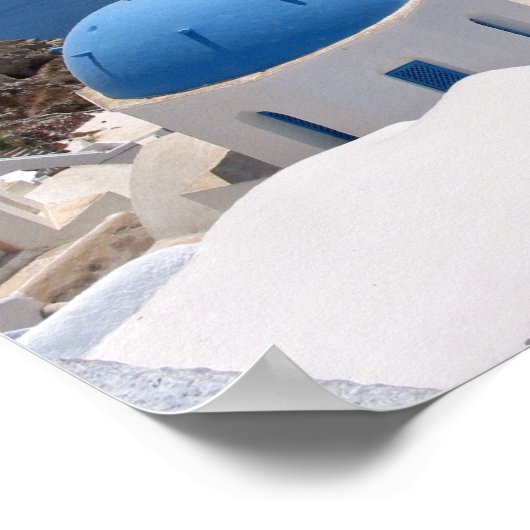 Santorini Canvas Print Poster (Ecke)