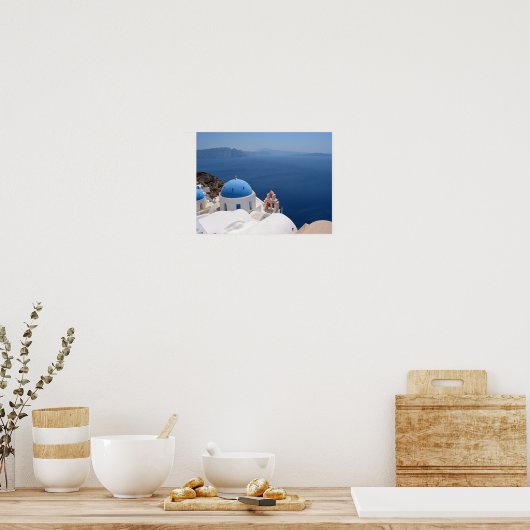 Santorini Canvas Print Poster (Küche)