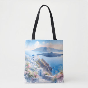 Santorini Classic Blue Wedding Jubiläum Tasche