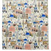 Santorini dreams duschvorhang (Vorderseite)