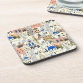 Santorini dreams getränkeuntersetzer (Linke Seite)