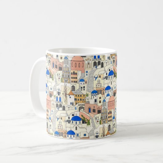 Santorini dreams kaffeetasse (Vorderseite Links)