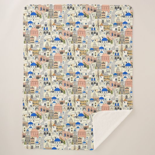 Santorini dreams sherpadecke (Vorderseite)