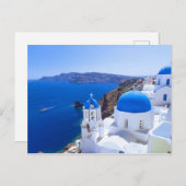 Santorini Einladungspostkarte (Vorne/Hinten)