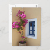 Santorini-Fenster Postkarte (Vorne/Hinten)