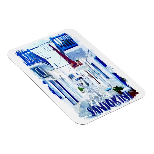 Santorini Foto Magnet (Rechte Seite)