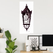 Santorini gekko surreal Concept schwarz-weiß Poster (Heimbüro)