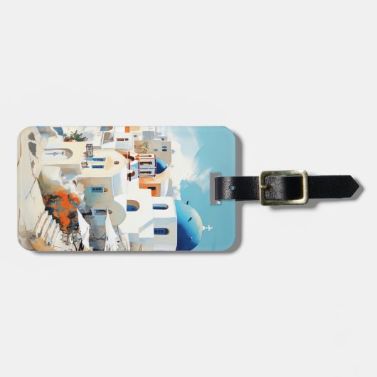 Santorini-Gepäcktag Gepäckanhänger (Vorderseite horizontal)