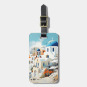 Santorini-Gepäcktag Gepäckanhänger (Vorderseite vertikal)