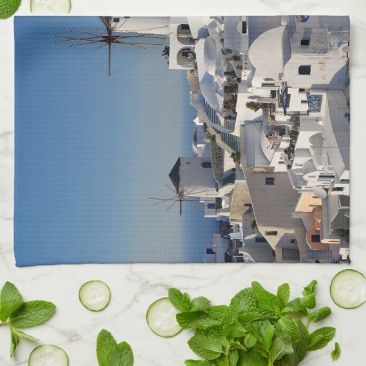 Santorini Geschirrtuch (Gefaltet)