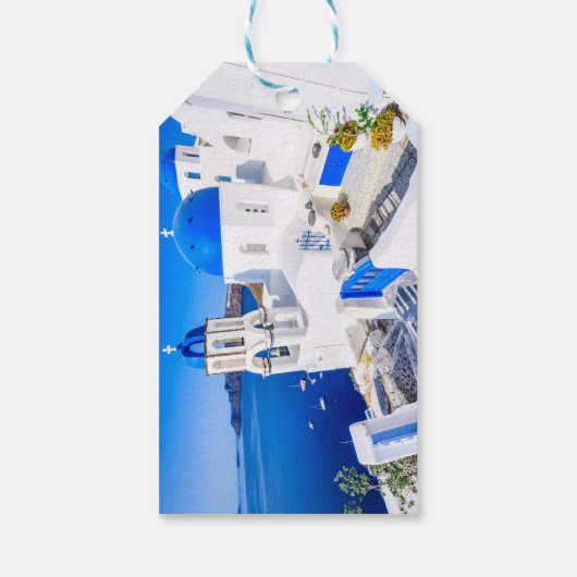 Santorini Gift Tag Geschenkanhänger (Rückseite)