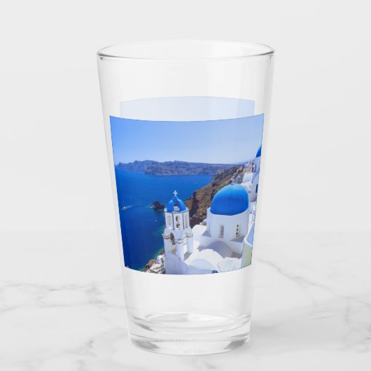 Santorini Glas (Rückseite)
