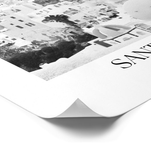 Santorini Greece Arch Foto Print Poster (Ecke)