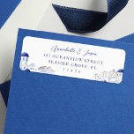 Santorini Greece Architecture Watercolor Wedding<br><div class="desc">Transport yourself to Greece with our dreamy Greece-inspired wedding invitation return address label. Inspired by the mesmerizing beauty of Greece, captivating ocean views, and enchanting architecture. From the mesmerizing blues of the Aegean Sea to the sun-kissed hues of the Mediterranean coast, our wedding design is inspired by the magical palette...</div>
