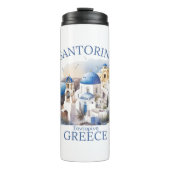 Santorini Greece Beautiful Island Thermosbecher (Vorderseite)