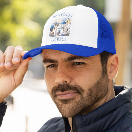 Santorini Greece Beautiful Island  Truckerkappe