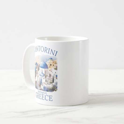 Santorini Greece Beautiful Paradise Kaffeetasse (Vorderseite Links)