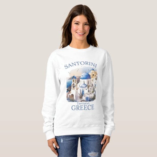 Santorini Greece Beautiful Paradise Sweatshirt (Vorne ganz)