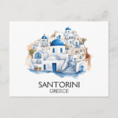 Santorini Greece Blue Roof Gebäude Architecture Postkarte (Vorderseite)