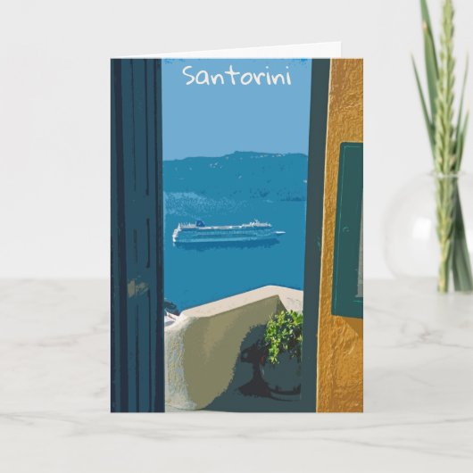 Santorini, Greece cruise ship Karte (Vorderseite)