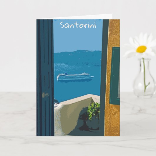 Santorini, Greece cruise ship Karte (Kleine Pflanze)
