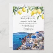 Santorini Greece Lemons Wedding Einladung (Vorderseite)