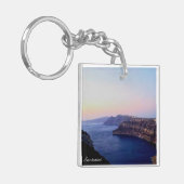 Santorini Greece Souvenir Acrylic Keychain Schlüsselanhänger (Vorderseite links)