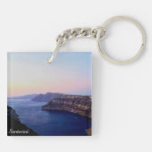 Santorini Greece Souvenir Acrylic Keychain Schlüsselanhänger (Rückseite)