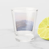 Santorini Greece Souvenir Shot Glass Schnapsglas (Rückseite)