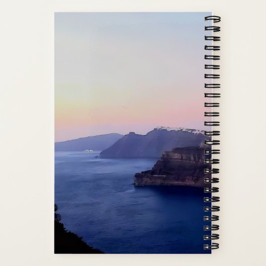 Santorini Greece Spiral Notebook Notizblock (Rückseite)