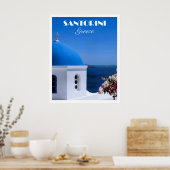 Santorini, Greece travel poster,  Poster (Küche)