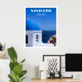 Santorini, Greece travel poster,  Poster (Heimbüro)