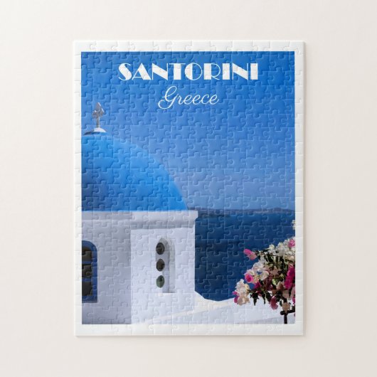 Santorini, Greece travel poster, Puzzle (Vertikal)