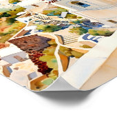 Santorini Greece Wall Art Square Poster (Ecke)