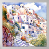 Santorini Greece Wall Art Square Poster (Vorne)