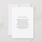 Santorini Greece Watercolor Destination Wedding Dankeskarte (Rückseite)