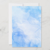 Santorini Greece Watercolor Destination Wedding Einladung (Rückseite)