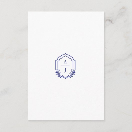 Santorini Greece Watercolor Wedding Details Begleitkarte (Rückseite)