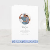 Santorini Greece Watercolor Wedding Foto Programm (Rückseite)