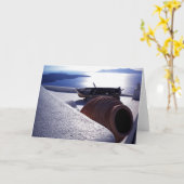 Santorini Greetingcard Karte (Gelbe Blume)