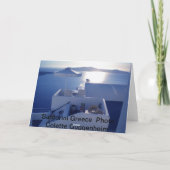 Santorini Greetingcard Karte (Rückseite)