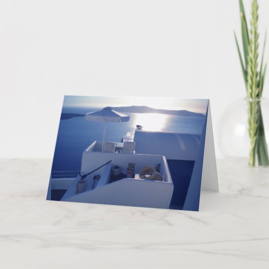 Santorini Greetingcard Karte (Vorderseite)