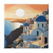 SANTORINI GRIECHENLAND #1 FLIESE (Vorderseite)