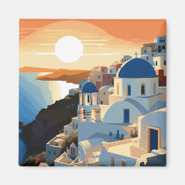 SANTORINI GRIECHENLAND #1 MAGNET