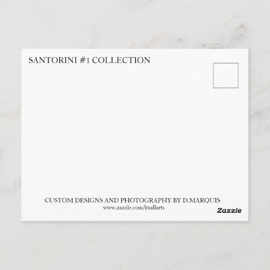 SANTORINI GRIECHENLAND #1 POSTKARTE (Rückseite)