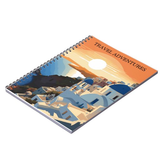 SANTORINI GRIECHENLAND #1 REISE JOURNAL NOTIZBLOCK (Linke Seite)