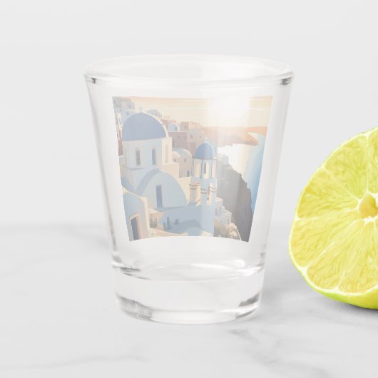 SANTORINI GRIECHENLAND #1 SCHNAPSGLAS (Rückseite)