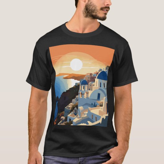 SANTORINI GRIECHENLAND #1 T-Shirt (Vorderseite)