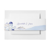Santorini Griechenland Architectur Wasserfarbenhoc Einladungsbanderole (Vorderseite Beispiel)