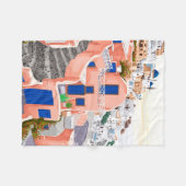 Santorini Griechenland Architektur Fleecedecke (Vorderseite (Horizontal))